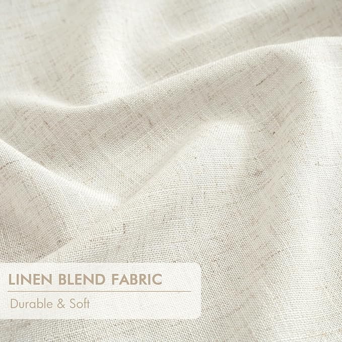 MIULEE Natural Extra Wide Pinch Pleated Blackout Curtains 60x96 Inches | Memory - Image 6