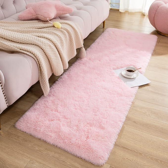 Chicrug Soft Runner Rug for Bedroom Living Room Plush Fluffy Rugs 2x6 | Shag - Image 3