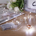 Sanniu Led Fairy Lights Battery Operated, 1 Pack Mini Battery Powered Copper Wire Starry String Lights for Christmas,Bedroom, Parties,Wedding,Indoor,Home Decoration (5m/16ft Cool White)
