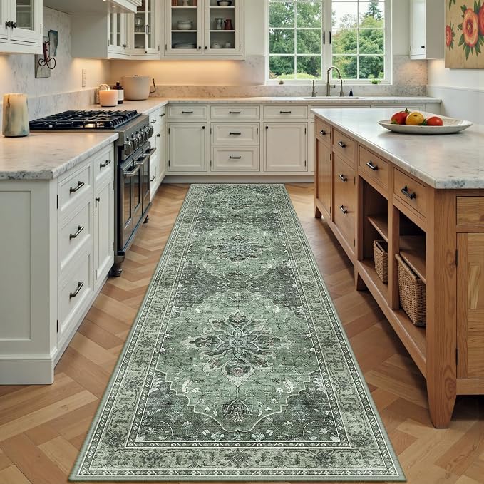 RELEANY Washable Area Rug, Runner 3'x7', Water Repellent, Pet Friendly by RELEANY