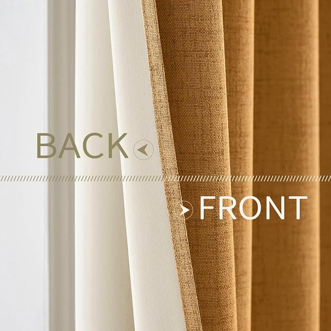 MIULEE 100% Blackout Linen Curtains - Image 6
