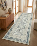GarveeHome Vintage Blue Non-Slip Washable 2x6 Kitchen Runner Hallway Rug by GarveeHome