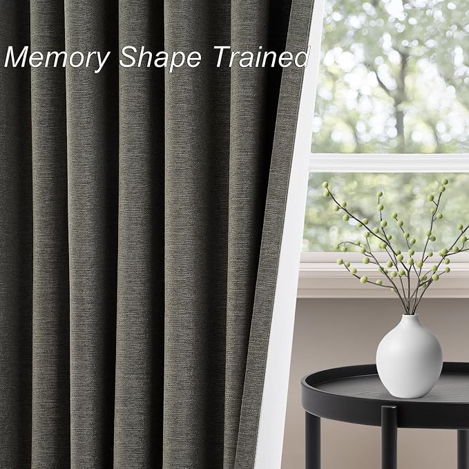 95 Inch Long Gray Blackout Curtains - Image 6