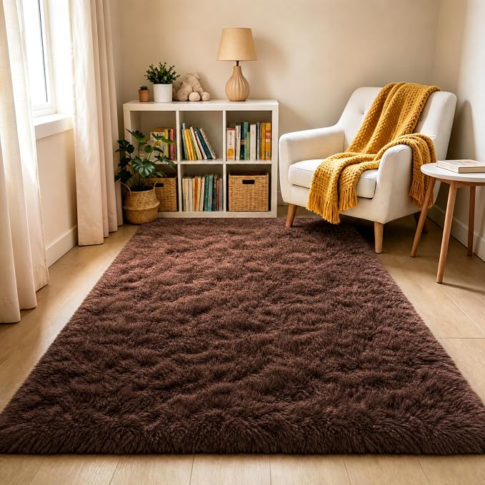 LOCHAS Area Rugs Fluffy Living Room Carpets by LOCHAS