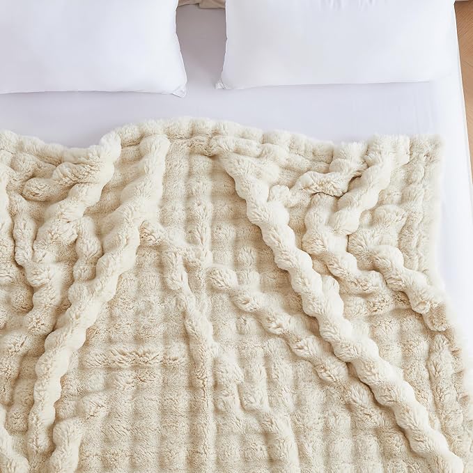 50x60 Inches Ultra-Soft Fuzzy Faux Fur Plush Throw Blanket - Image 7