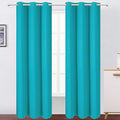 Teal Thermal Blackout Curtains/42 x 95 Inch/Set of 2 Panels Room Darkening by Lemomo