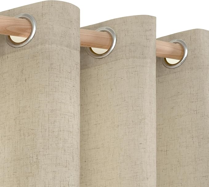YoungsTex Burlap Linen Curtains 45 Inch Length - Image 7