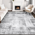 Rugflix 8x10 Area Rugs for Living Room, Washable Grey Large Rug | Machine by RugflixAreaRugs