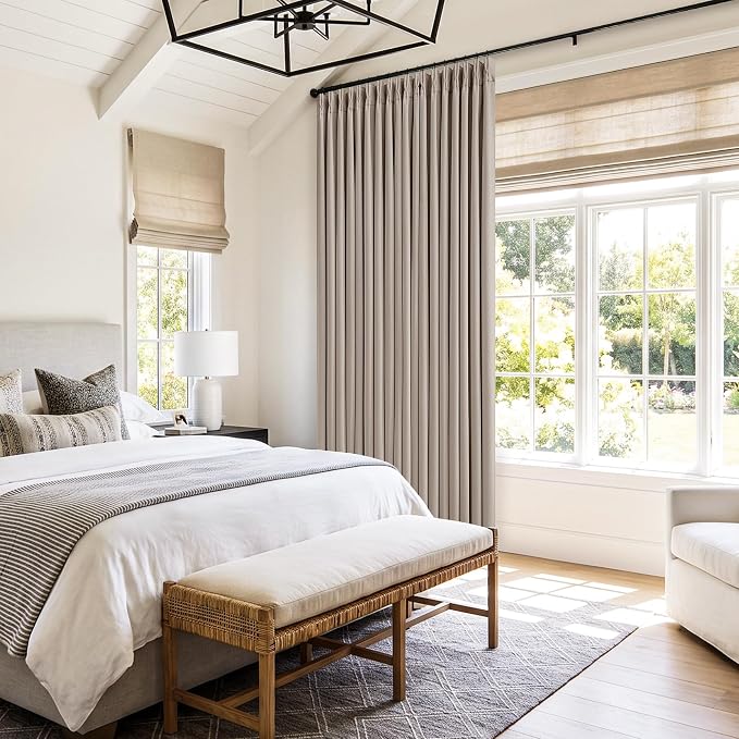 60 Inch Extra Wide 100% Blackout 108 Inch Curtains 1 Panel, Burlywood Birch | - Image 6