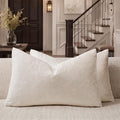 GIGIZAZA Velvet Pillow Covers 12x20 Decorative Pillows Pack of 2 Ivory | Beige by GIGIZAZAFocusingonhomedecoration