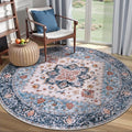 SERISSA 4ft Washable Non Slip Round Boho Area Rug by SERISSAHomeDecorCollection