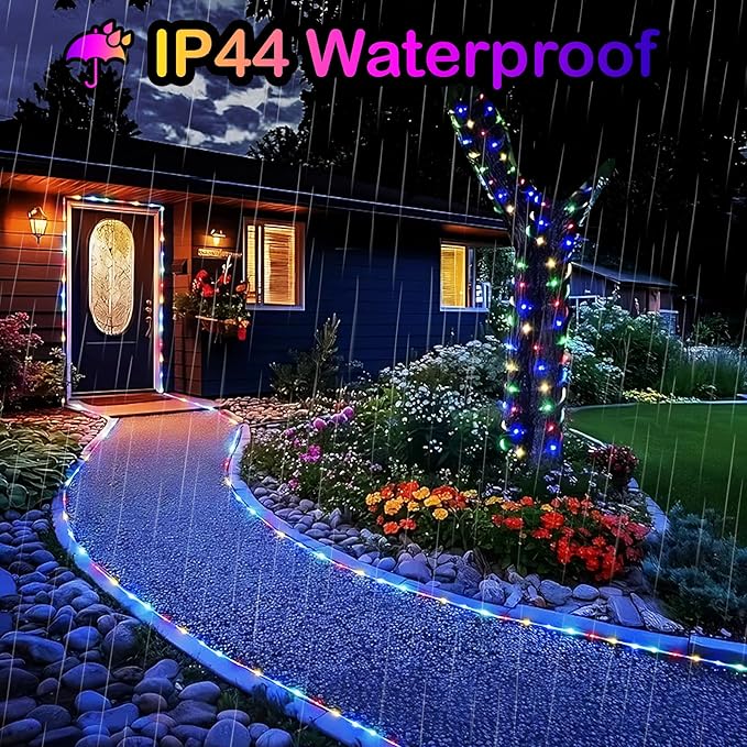 Decute 500LED 164FT Fairy String Lights Christmas Lights Green Copper Wire with Remote, Firefly Starry Light for DIY Christmas Tree Costume Wedding Party Table Centerpiece Decor Multicolor