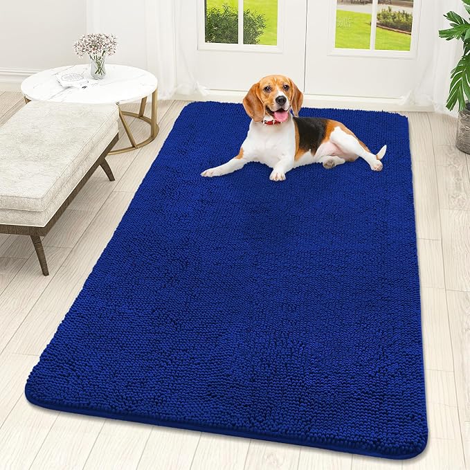 OLANLY Dog Door Mat for Muddy Paws 59x32, Super Absorbent Chenille Mud Mat | by OLANLY