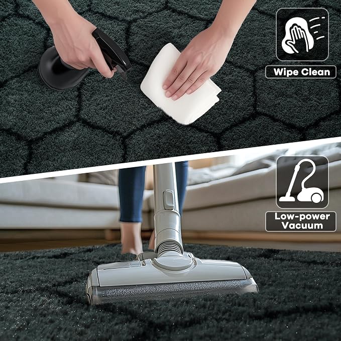 Noahas 4x6 Dark Grey Fluffy Soft Area Rug Non-Slip - Image 5