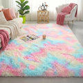 Amdrebio Rainbow Unicorn Shag Kids Rug 5x8 by Amdrebio