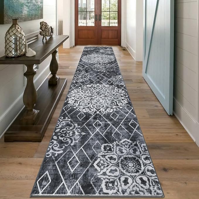 HEBE Hallway Runner Rug 2'8''x14', Washable Non Slip Kitchen Rug Runner | Soft - Image 8