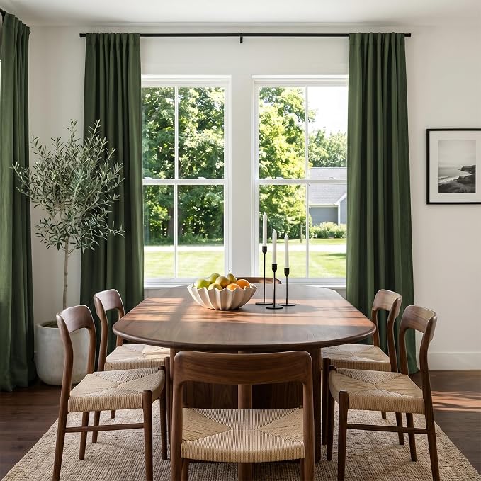 INOVADAY 100% Blackout Linen Curtains - Image 5