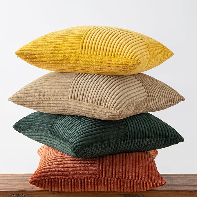 MIULEE Fall Green Rust Throw Pillow Covers 18x18 Inch Set of 4 Boho Farmhouse - Image 8
