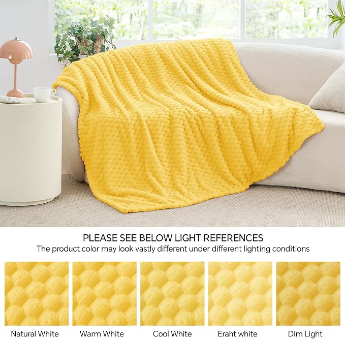 BEDELITE Light Yellow Twin Blanket - Image 8