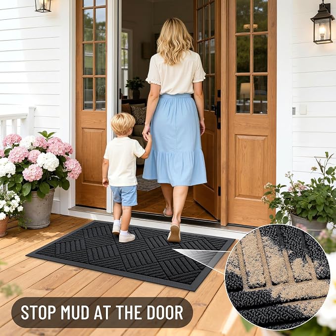 OLANLY Front Door Mat Outside Entrance, Waterproof Heavy-Duty Doormat | 29.5x17 - Image 8