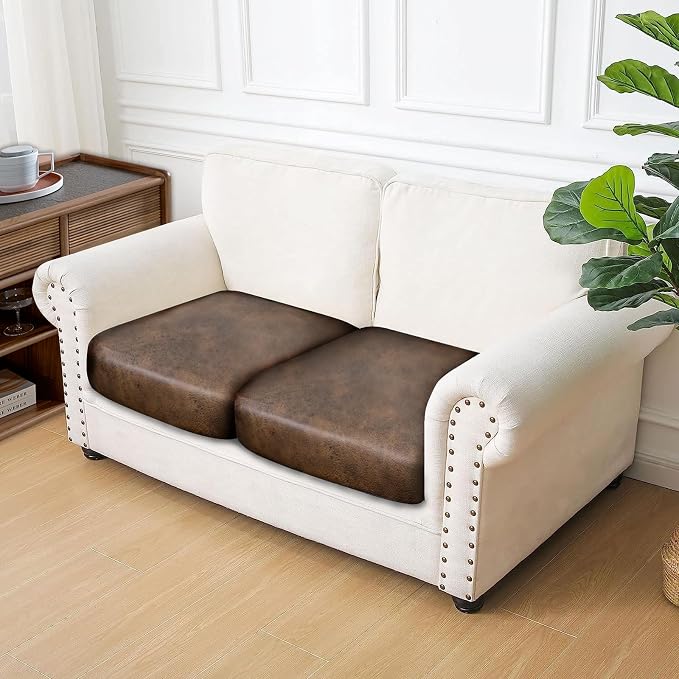 ANARACHON Leather Look Couch Cushion Covers Sofa Seat Slipcovers Sets Couches - Image 7