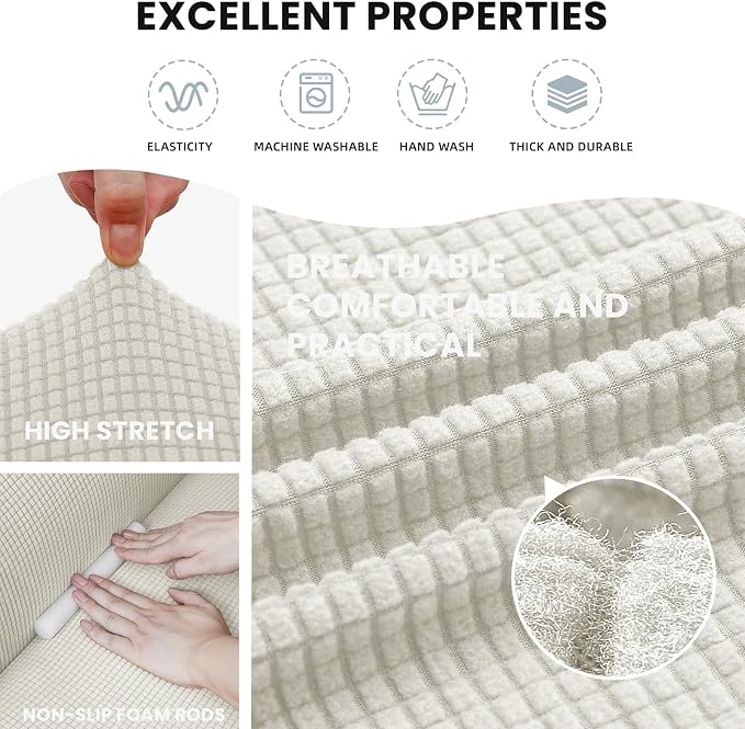 LURKA Stretch Chair Sofa Slipcovers 1 Piece Couch Covers - Image 5