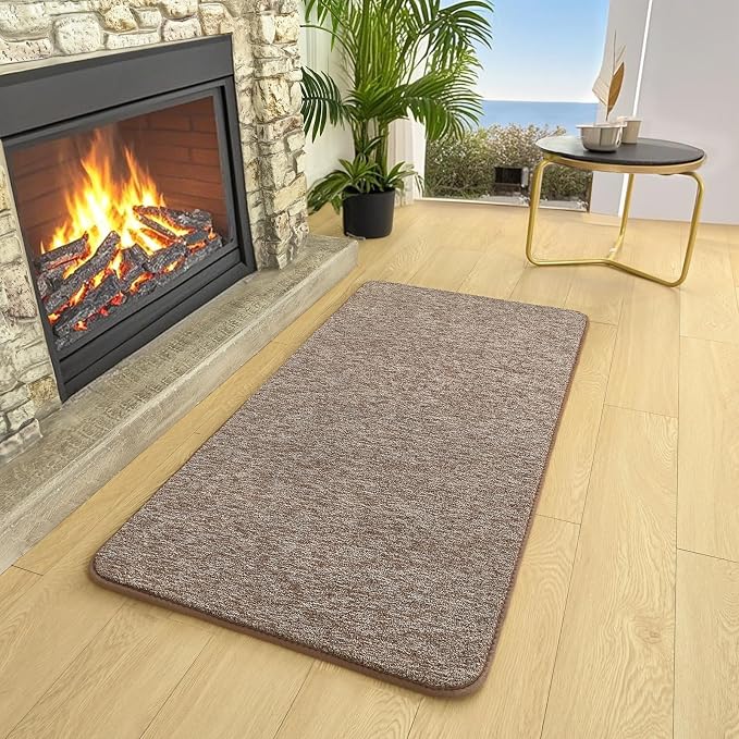 Small Area Rugs for Bedroom, 2×4 Non Slip Runner Rug, Matte Brown | Washable - Image 8