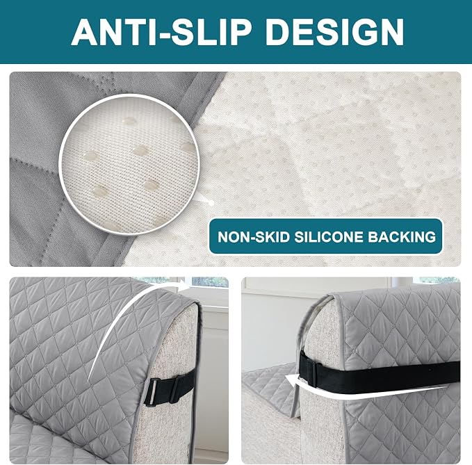 Turquoize 100% Waterproof Futon Cover Futon Slipcover Washable Armless Sofa Bed - Image 4