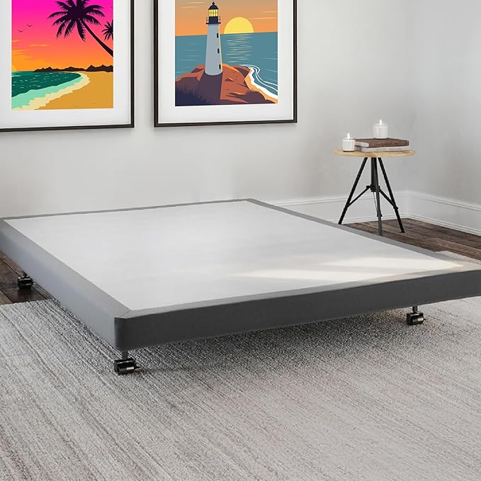 Hercules 4 Inch Low Profile Foundation Mattress Box Spring Replacement, Full