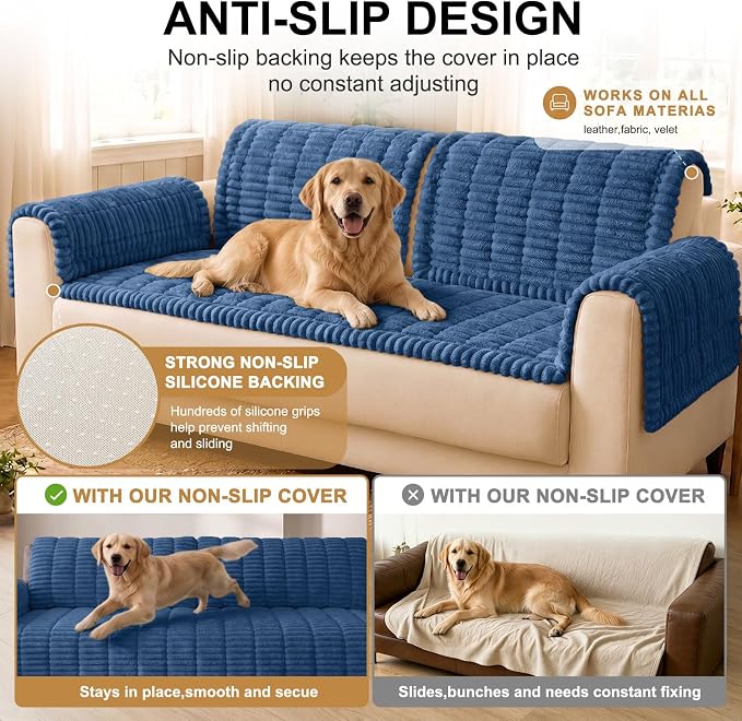 Smiry Couch Cover for Dogs, Non Slip Washable Sofa Protector for Pets | Soft - Image 10