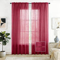 SpaceDresser Check Sheer Curtains 90 Inches Long by SpaceDresser