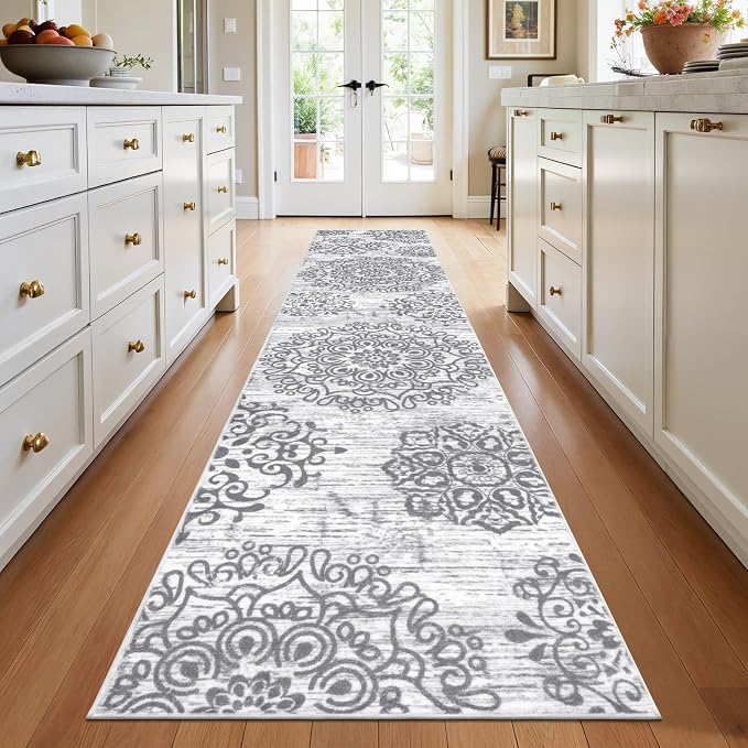 HEBE Hallway Runner Rug 3'x14', Washable Non Slip Kitchen Rug Runner | Soft - Image 8
