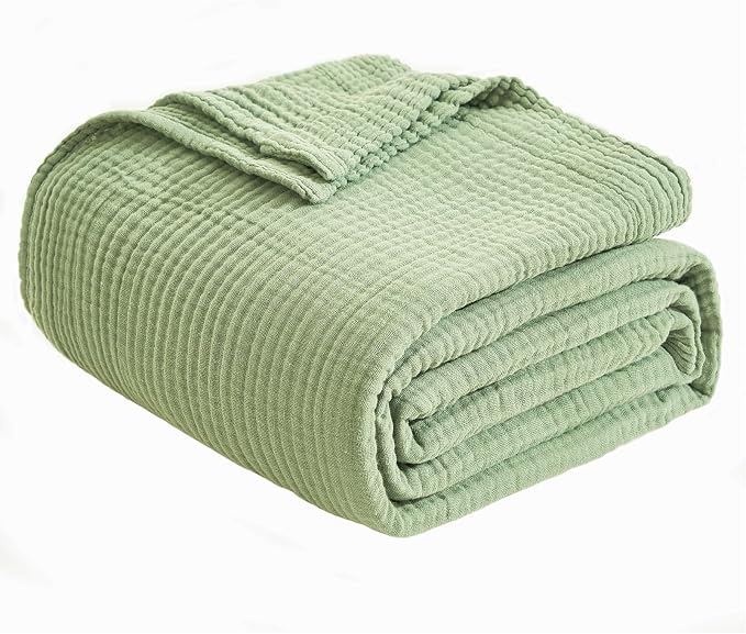 EMME Muslin Blankets for Adults Throw Blanket for Couch Breathable Gauze Soft - Image 7