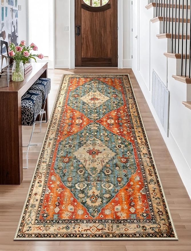 SERISSA 2'6"x8' Washable Non Slip Boho Runner Rug by SERISSAHomeDecorCollection