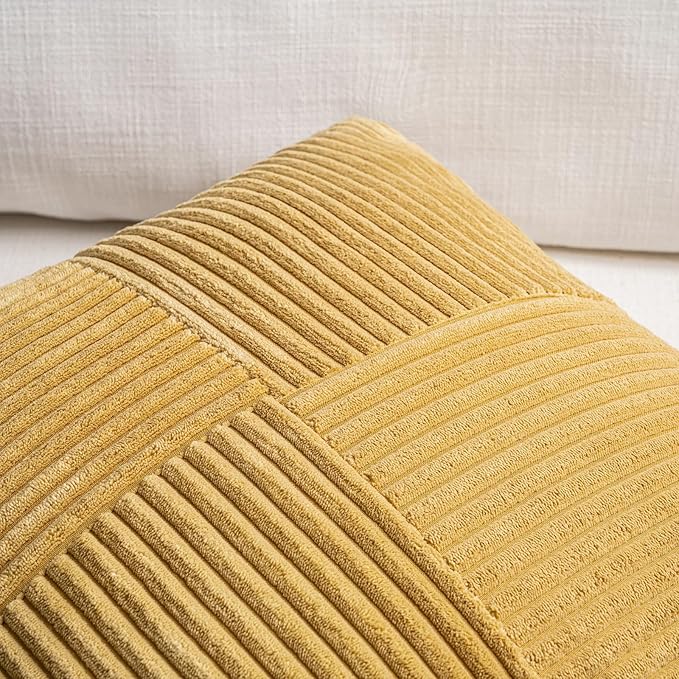 Fancy Homi Set of 2 Mustard Yellow Boho Long Lumbar Body Decorative Throw - Image 3