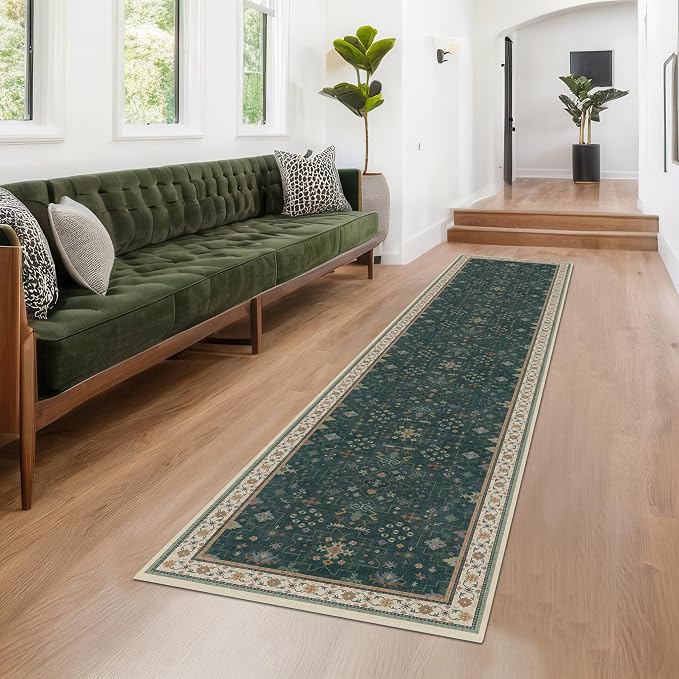 Dark Green Kitchen Rug 10 ft Long - Image 6