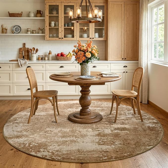6Ft Round Area Rugs for Living Room, Soft Non-Slip Washable Rugs Modern - Image 4