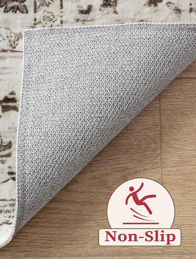 SERISSA 2x5 Washable Non Slip Boho Runner Rug - Image 4