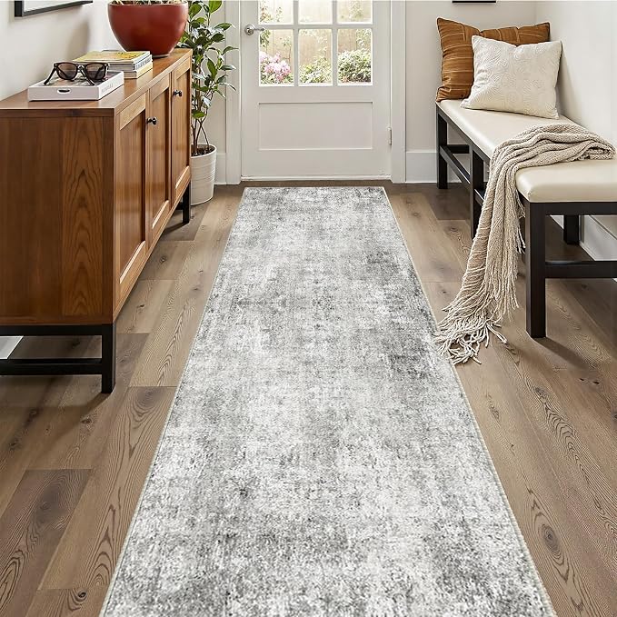 RELEANY Washable Runner 2'x10' Abstract Area Rug by RELEANY
