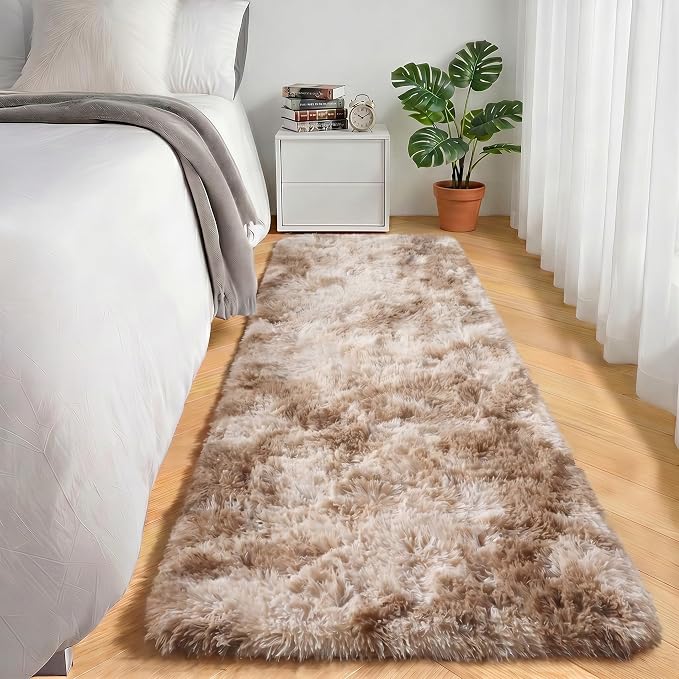 Runner Rugs for Bedroom Living Room, 2x6 Tie-Dyed Beige Hallway Area Rug | - Image 8