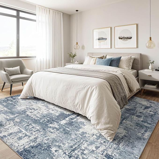 LOONGRUG 9x12 Area Rug Washable Large Neutral Modern Living Room Rugs | - Image 4