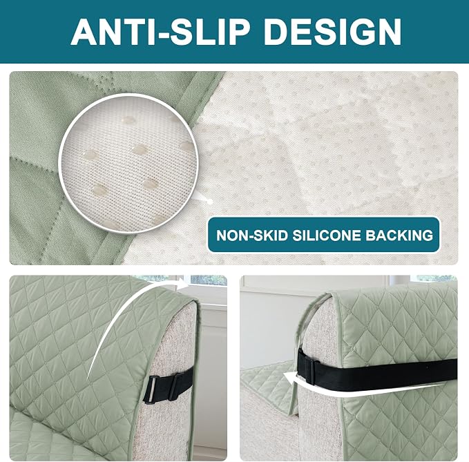 Turquoize 100% Waterproof Futon Cover Futon Slipcover Washable Armless Sofa Bed - Image 4