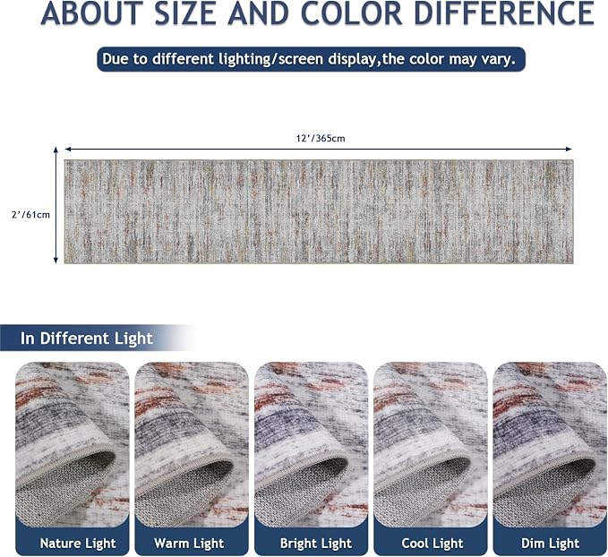 Kitchen Runner Rug 2x12 Runners Rug - Image 2