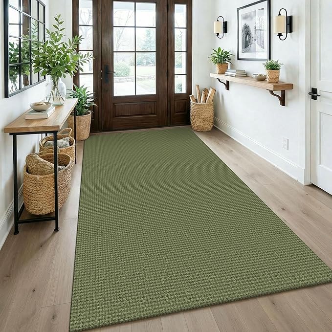 KOZYFLY Washable 4x6 Entry Woven Area Rug, Braided Throw Rugs by KOZYFLY