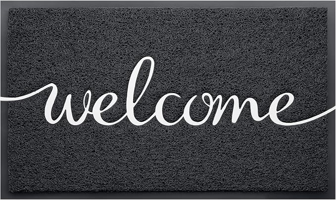 Door Mat Welcome Mat Floor Mat for Entryway, High Traffic Areas | Low Profile by BeneathYourFeet