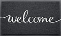 Black Door Mat Welcome Mats Outdoor Indoor Doormat by CozyBounty