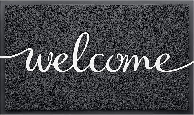 Door Mat Welcome Mat Floor Mat for Entryway, High Traffic Areas | Low Profile by BeneathYourFeet