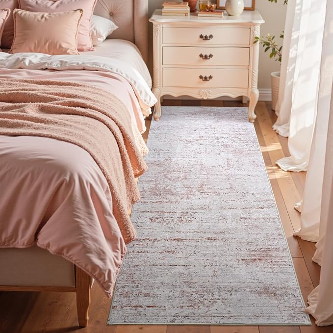 2x6 Ft Washable Runner Rug, Non-Slip Low Pile Hallway Kitchen Area Rug - Image 3