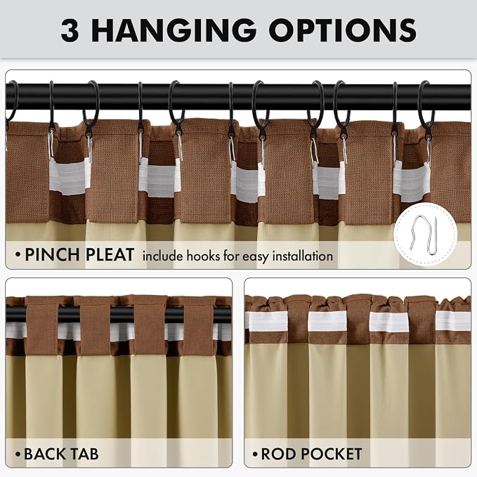 MIULEE 100% Blackout Linen Curtains - Image 5
