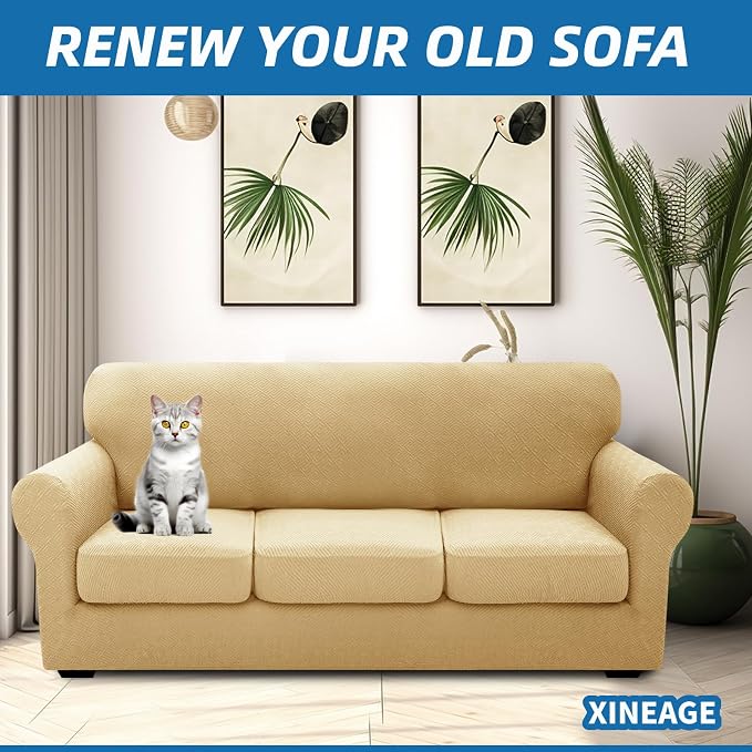 XINEAGE 2026 New 4 Pieces Extra Large Couch Covers - Image 4